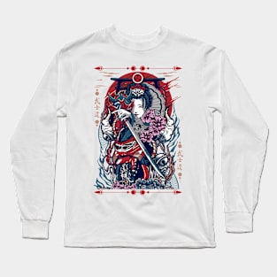 illustration of Japanese woman Long Sleeve T-Shirt